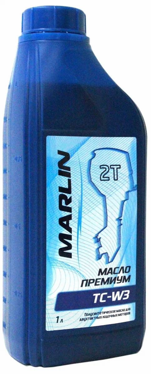МАСЛО ПОЛУСИНТЕТИЧЕСКОЕ MARLIN ПРЕМИУМ 2Т, TC-W3, 1 ЛИТР в Ярославле