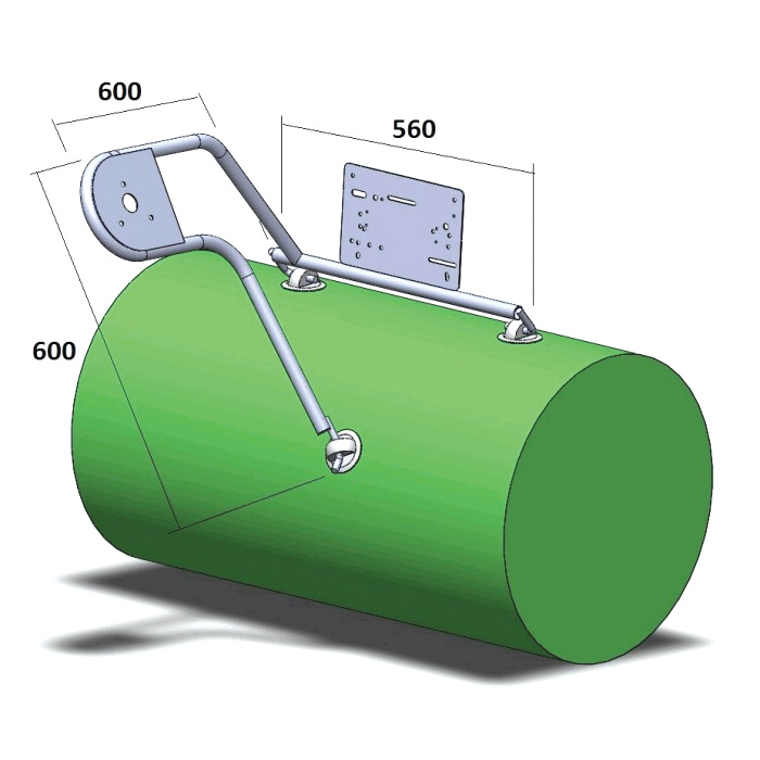 Стойка рулевая с креплением на баллон надувной лодки 25мм в Ярославле