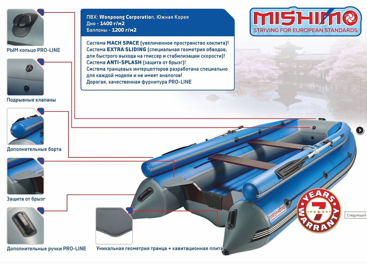 КОМПЛЕКТ ЛОДКА MISHIMO FAMILY LITE 370 + МОТОР 9,9 (15) Л.С. в Ярославле