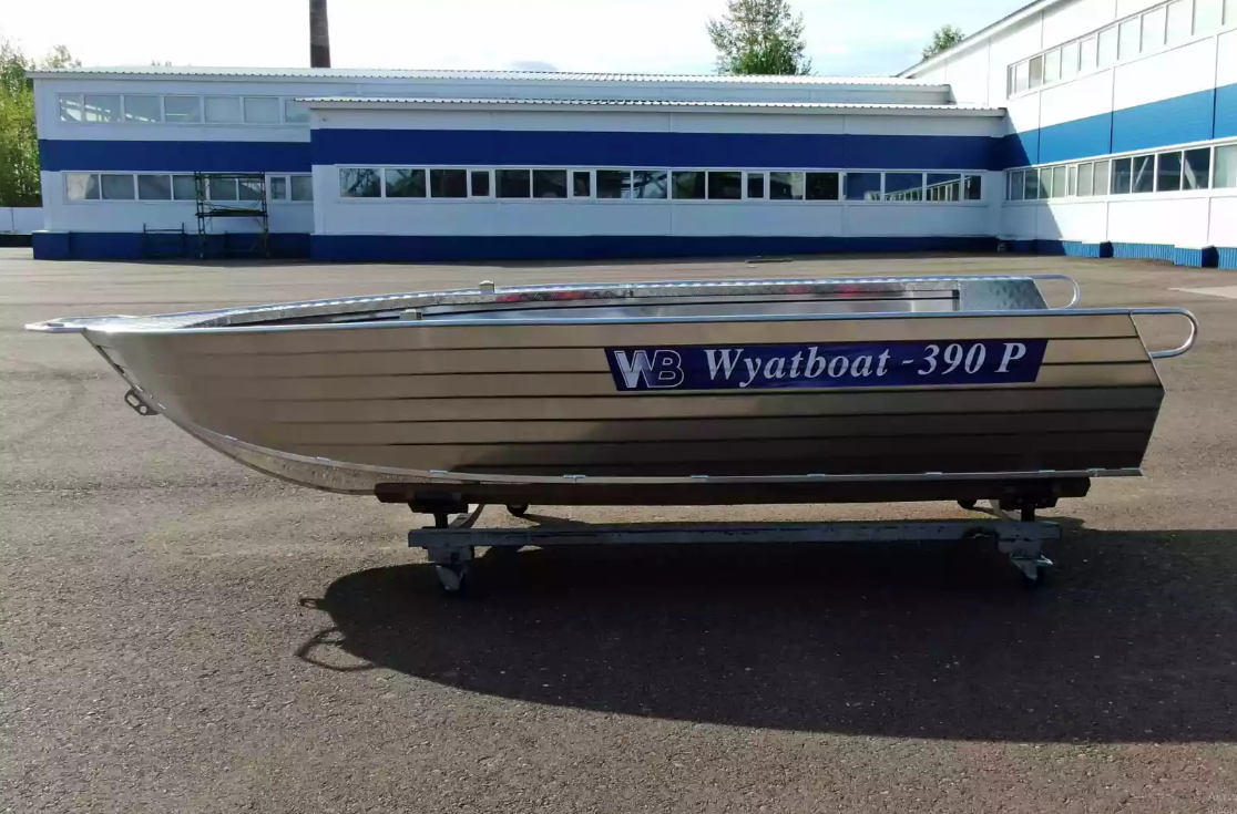 Алюминиевая лодка Wyatboat-390РМ увеличенный борт в Ярославле