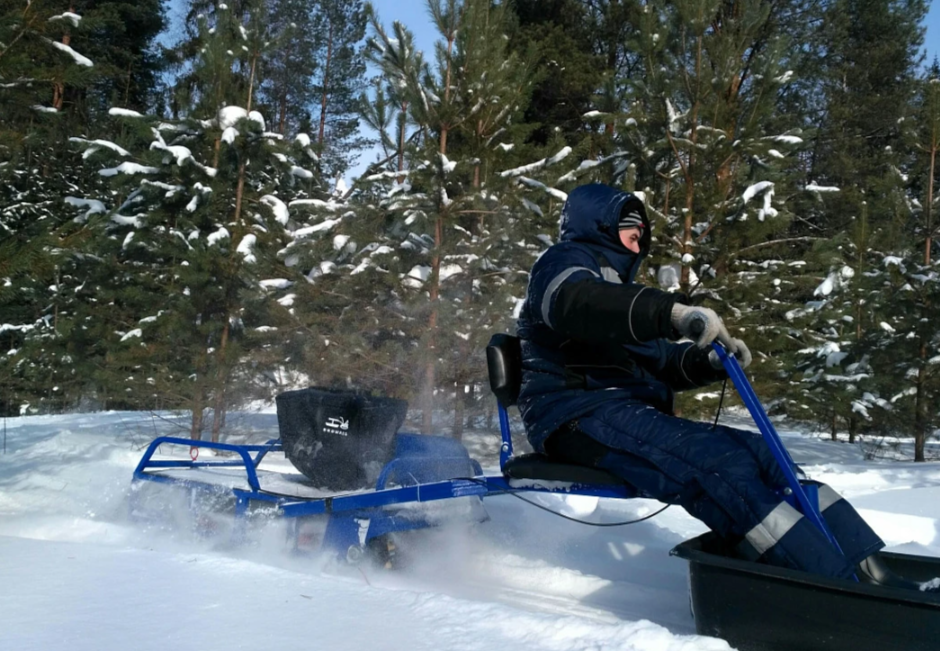 Мотобуксировщик толкач Альбатрос-XL8 с модулем. С фарой, склизы в Ярославле
