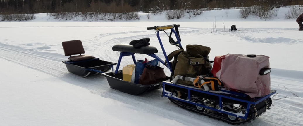 Мотобуксировщик Альбатрос-L 9 с фарой в Ярославле