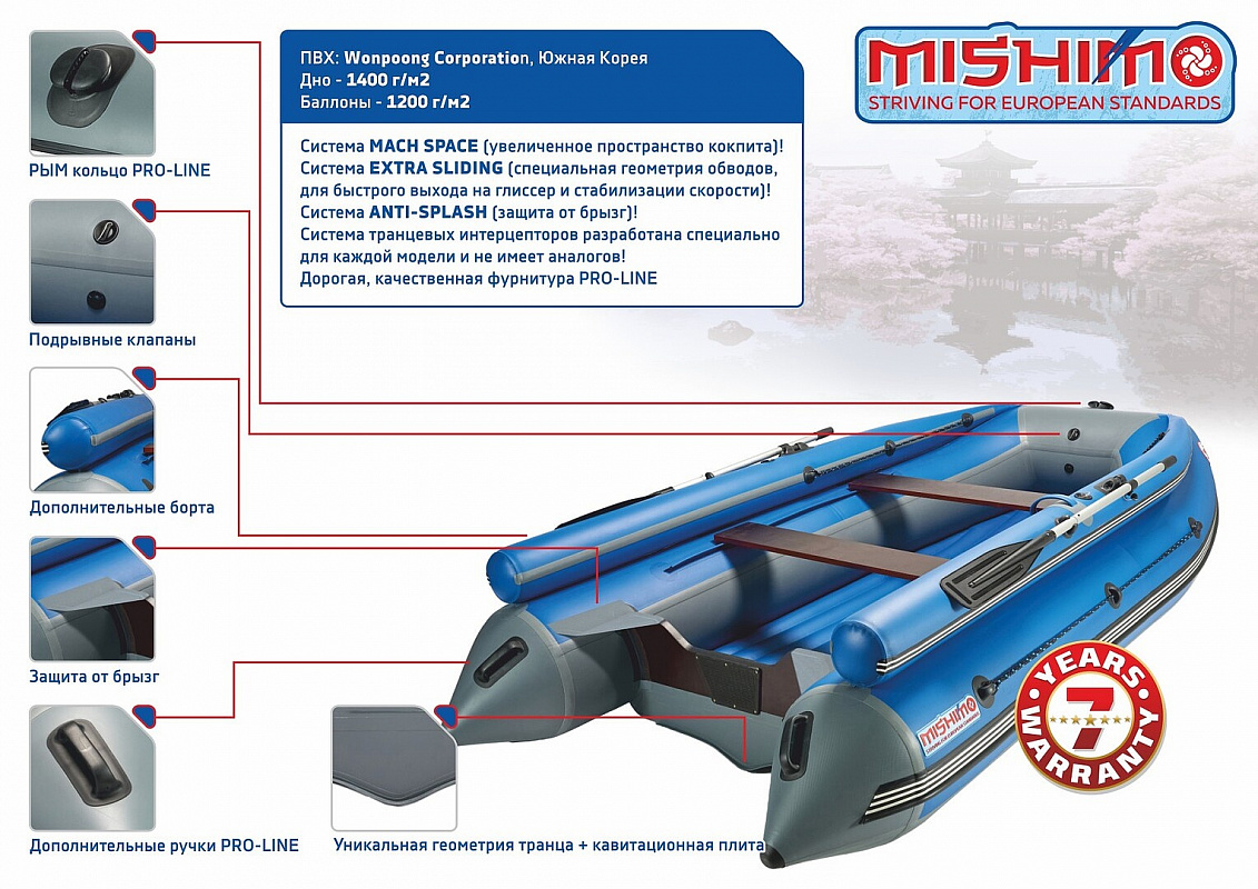 Лодка MISHIMO FAMILY LITE DF 390 в Ярославле