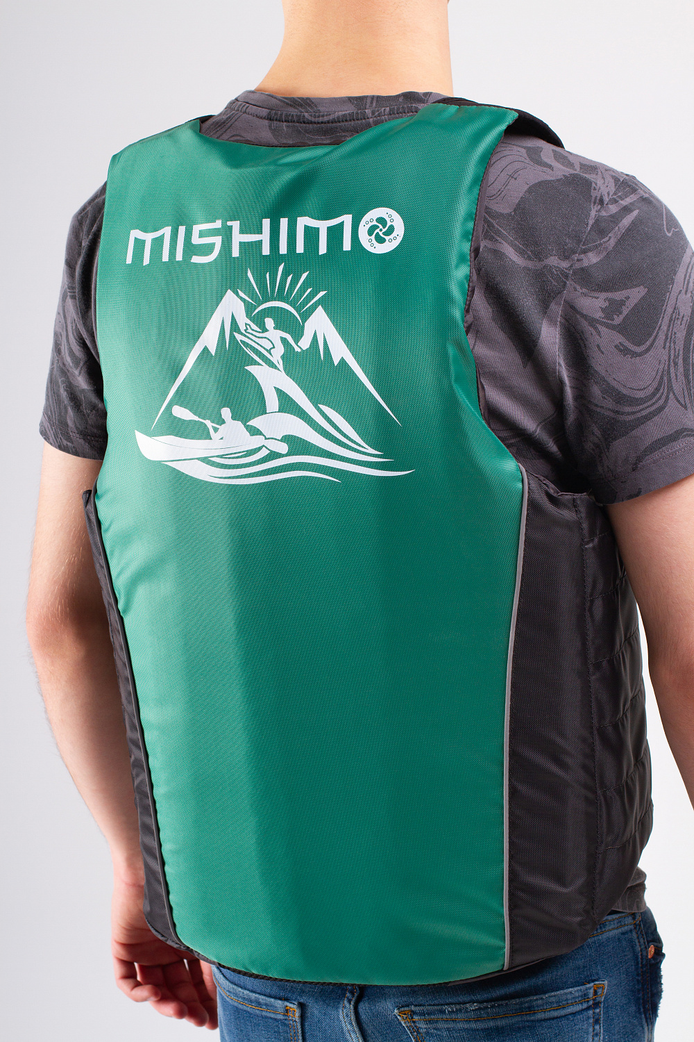 Жилет спасательный MISHIMO PRO Премиум качества Черно-зеленый в Ярославле