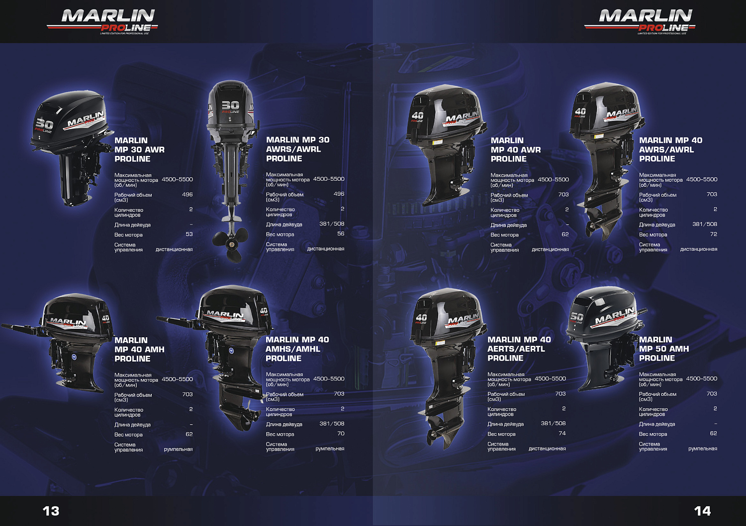 Лодочный мотор MARLIN PROLINE MP 9.9 (20) AWRL FORCE в Ярославле